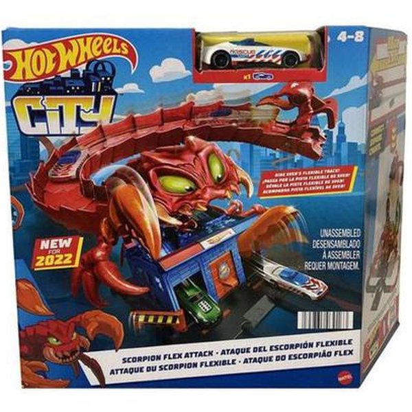 Pista Hot Wheels City Ataque Do Escorpião Flex HDR32 - Mattel