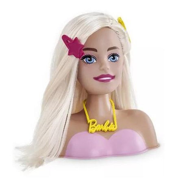 Boneca Busto Barbie Styling Head Faces Para Maquiar Com Acessórios