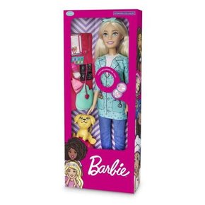 Boneca Barbie Fashionista com Estojo - Loira com Mecha Rosa