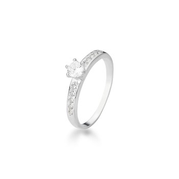anel solitario classico zirconia em prata 925 glamour pratas