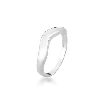 anel ondulado liso minimalista prata 925 glamour pratas