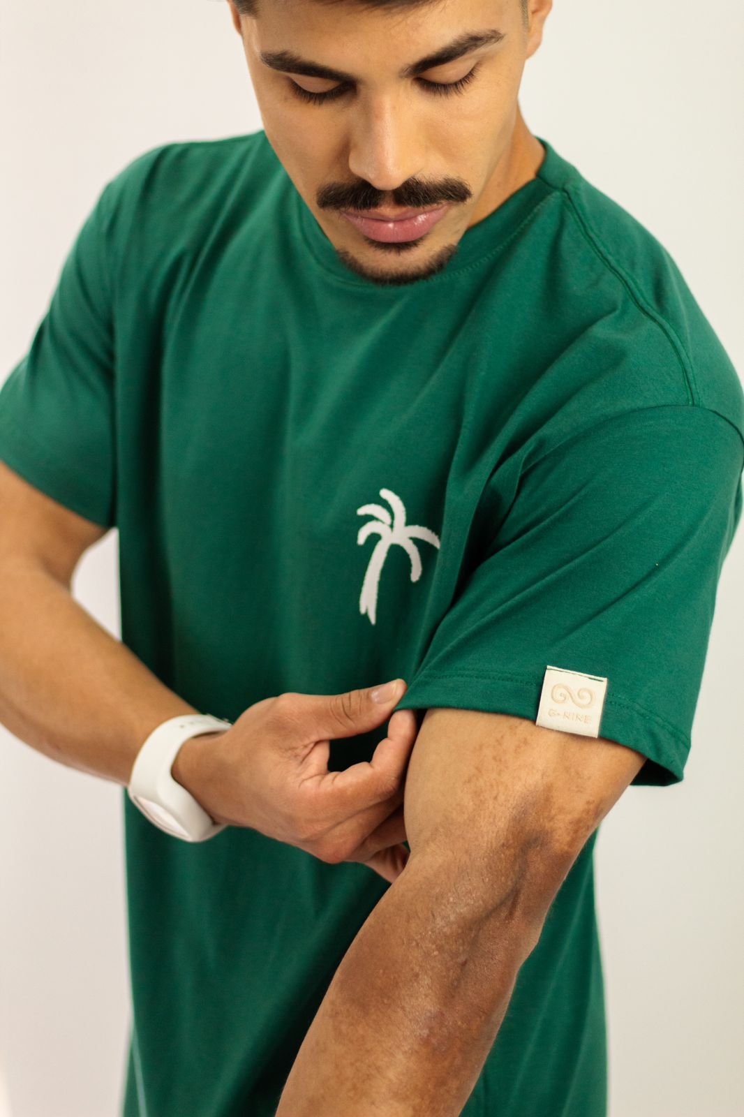 camiseta moda sustentavel verde unissex gnine 14