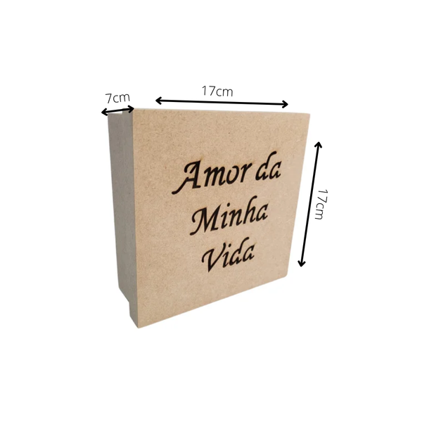 Caixa MDF personalizada - Feitos com Amor