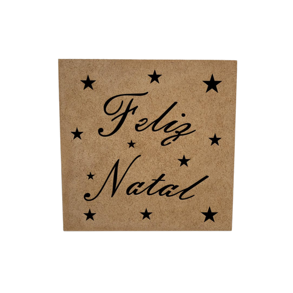 Caixas Personalizadas 100% MDF Cru (17x17x07) Feliz Natal Caixas Personalizadas 100% MDF Cru (17x17x07) Feliz Natal
