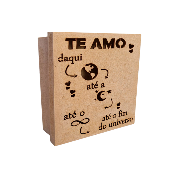 Caixa MDF personalizada - Feitos com Amor