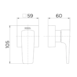 Acabamento para Registro Base Docol 3/4 Lift Ônix - 008047CE - Docol -  padovani