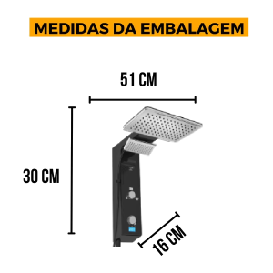 Chuveiro Ducha Digital Falls Black Metalizada Hydra 220V 7700W!