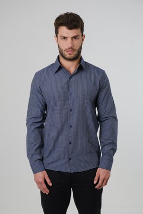 Camisa Xadrez Social Casual Masculina Slim Passa Fácil Luxo