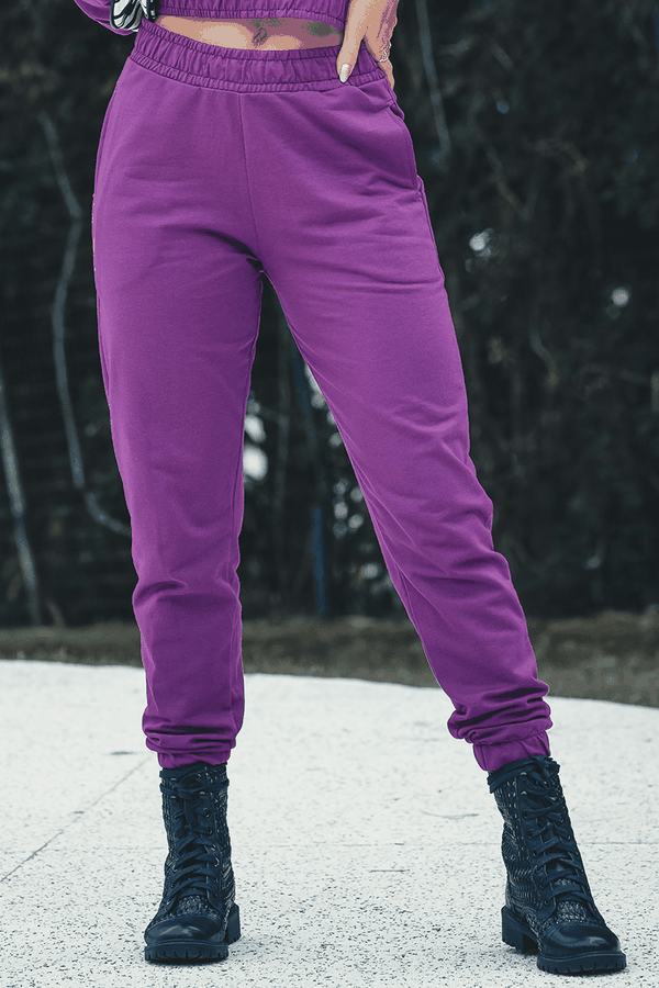 05f0075 64 calca feminina moletinho jogger com elastico hiatto roxo roxa 2