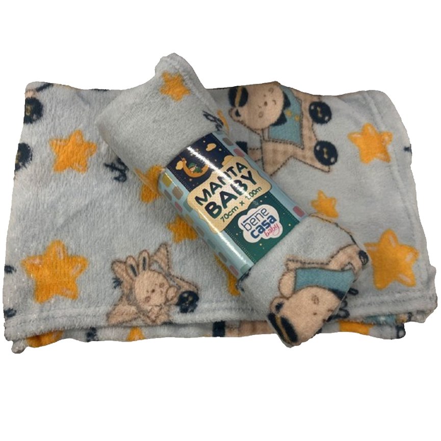 Edredom de Berço Bebe Toque Flannel Fleece DINO - Bene Casa