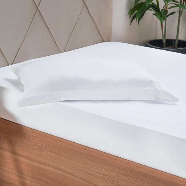 lencol com elastico solteiro hotelaria 88x188x30cm branco