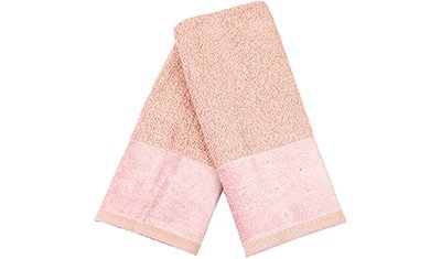 toalha lavabo cristal rosa