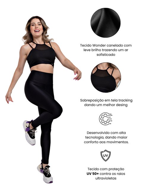 Legging Glamour Black - Hoop Fit