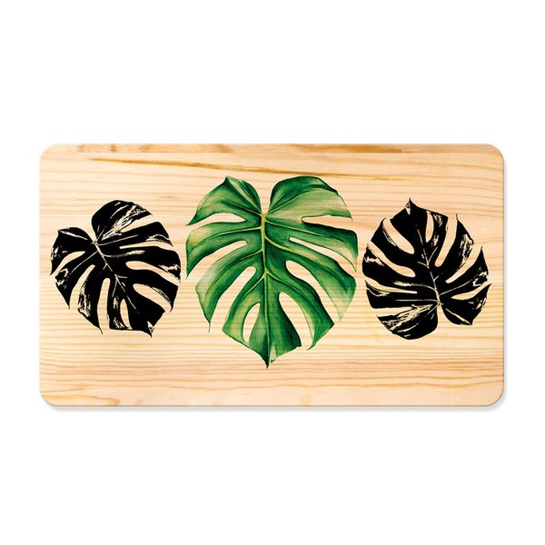 Quadro Decorativo Pinus Plantas Costela de Adão Folhas Verde Sala Hall Quadro Decorativo Pinus Plantas Costela de Adão Folhas Verde Sala Hall
