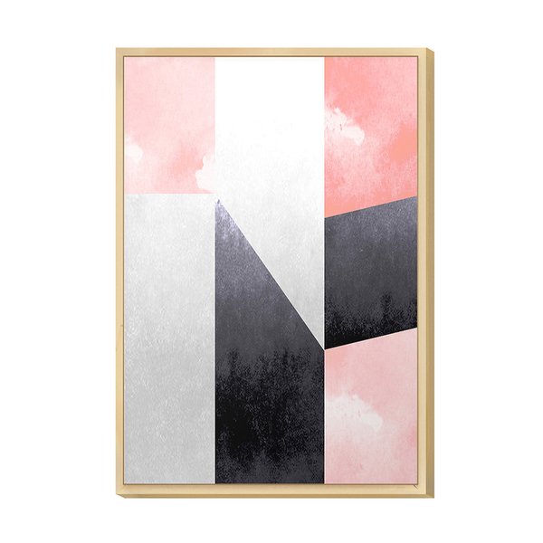 Quadro Decorativo para Rose Gold Geométrico Formas Quarto Feminino Sala Quadro Decorativo para Rose Gold Geométrico Formas Quarto Feminino Sala
