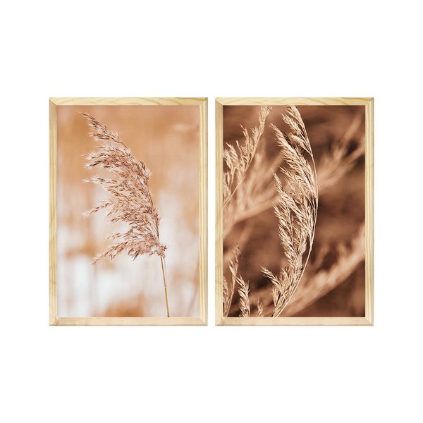 Kit 2 Quadros Decorativos Trigos Folhagens Quarto Kit 2 Quadros Decorativos Trigos Folhagens Quarto