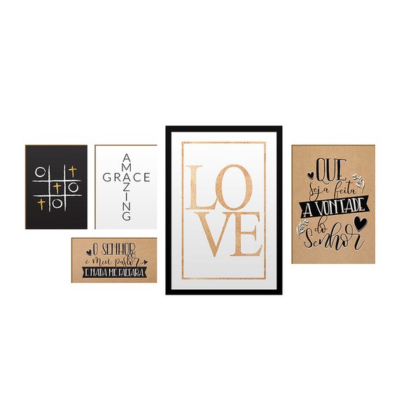 Kit 5 Quadros Decorativos Religioso Fé Pinus Amor Salmos Kit 5 Quadros Decorativos Religioso Fé Pinus Amor Salmos