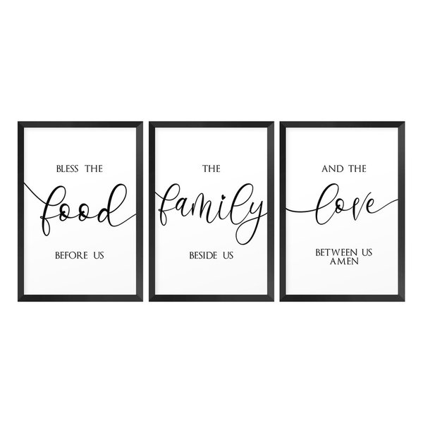 Kit 3 Quadros Decorativos Família Frases Amor Kit 3 Quadros Decorativos Família Frases Amor