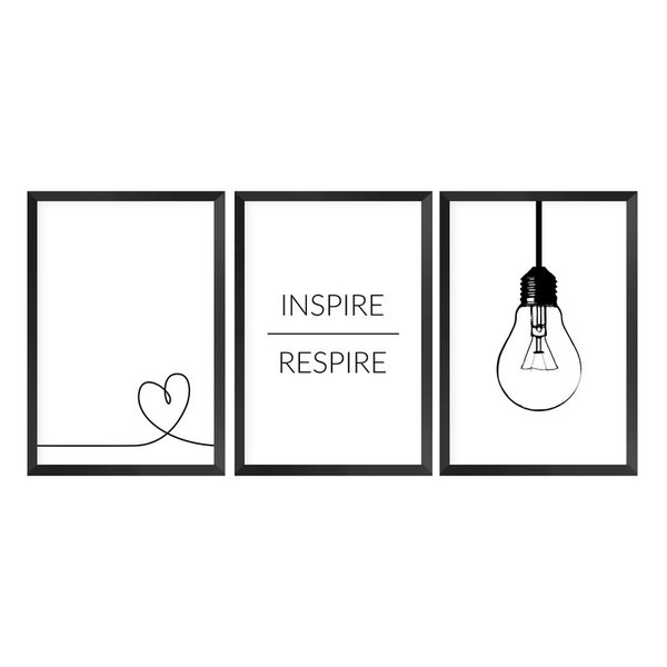 Kit 3 Quadros Decorativos Frases Sala Quarto Kit 3 Quadros Decorativos Frases Sala Quarto