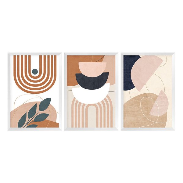 Kit 3 Quadros para Decoração Geométrico Sala Escritório Kit 3 Quadros para Decoração Geométrico Sala Escritório