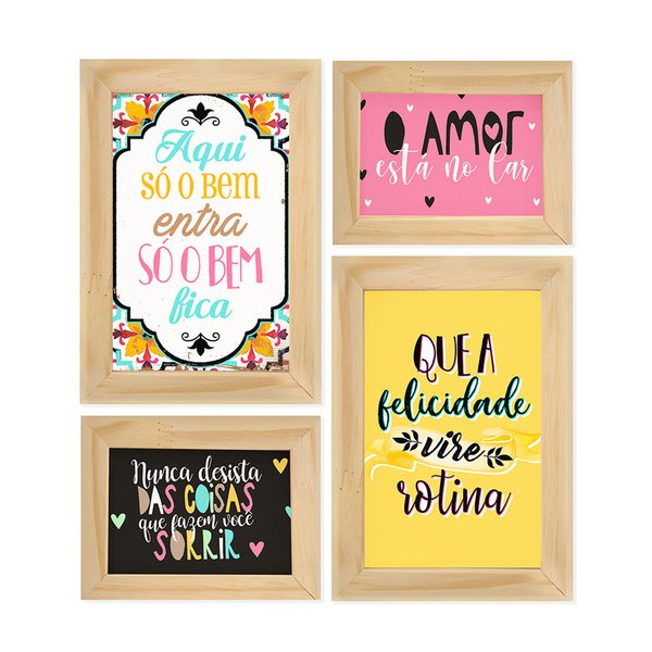 Placa Decorativa Frases de Motivação Nunca Desista 30x40cm