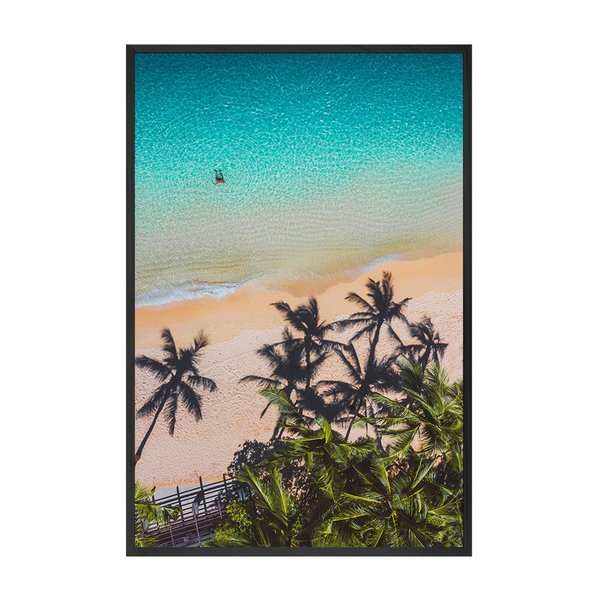 Quadro Grande para Decoração Praia Mar Sala com Moldura Quadro Grande para Decoração Praia Mar Sala com Moldura
