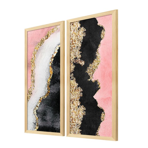 Dupla de Quadros para Decoração Jogo Abstrato Kit Quarto Dupla de Quadros para Decoração Jogo Abstrato Kit Quarto