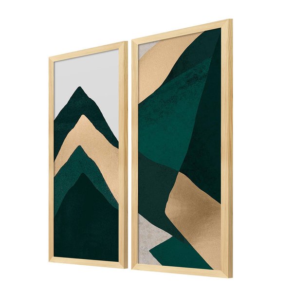 Dupla de Quadros para Decoração Abstrato Formas Sala Cozinha Dupla de Quadros para Decoração Abstrato Formas Sala Cozinha