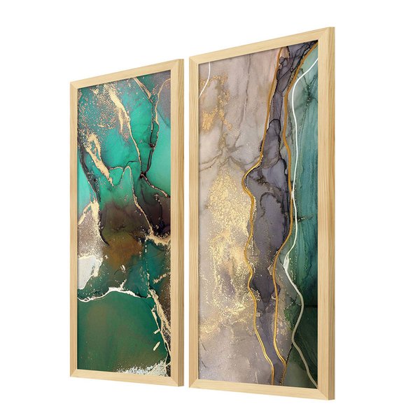 Dupla de Quadros Decorativos Abstrato Moderno Sala Quarto Dupla de Quadros Decorativos Abstrato Moderno Sala Quarto