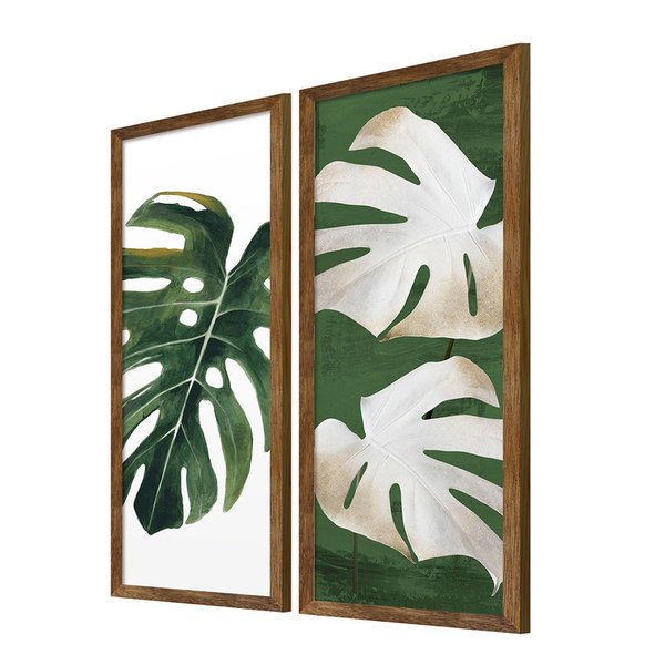 Dupla de Quadros Folhas Folhagem Natureza Decoração Cozinha Dupla de Quadros Folhas Folhagem Natureza Decoração Cozinha