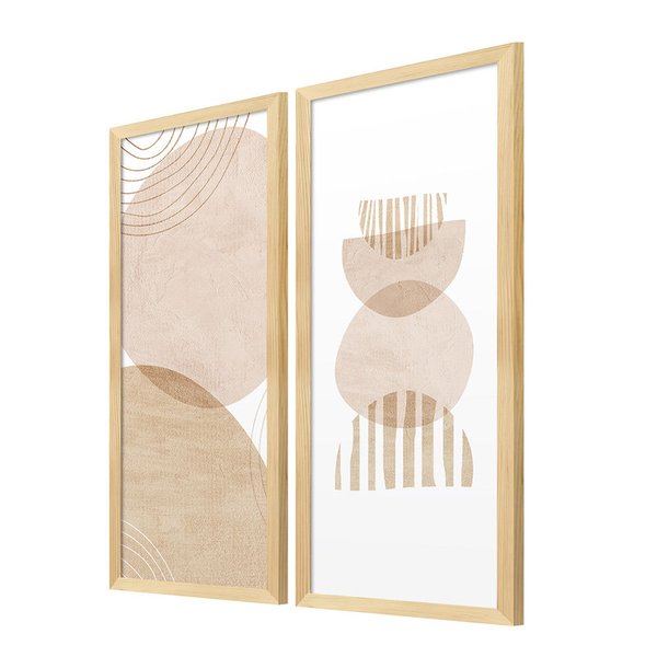 Dupla de Quadros Decorativos Jogo Geométrico Minimalista Dupla de Quadros Decorativos Jogo Geométrico Minimalista