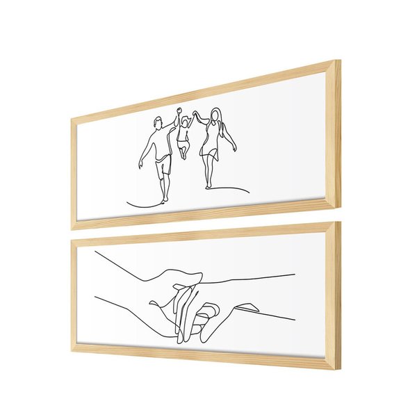 Kit 2 Quadros com Moldura Casal Família Decoração Quarto Kit 2 Quadros com Moldura Casal Família Decoração Quarto