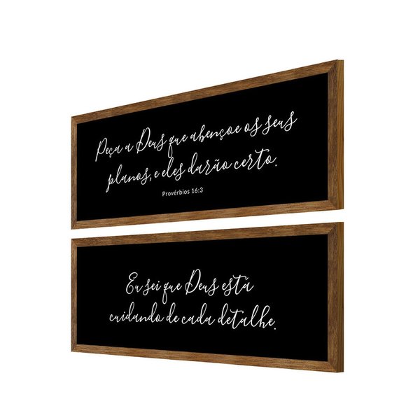 Dupla de Quadros para Decoração Fé Versículo Deus Quarto Dupla de Quadros para Decoração Fé Versículo Deus Quarto