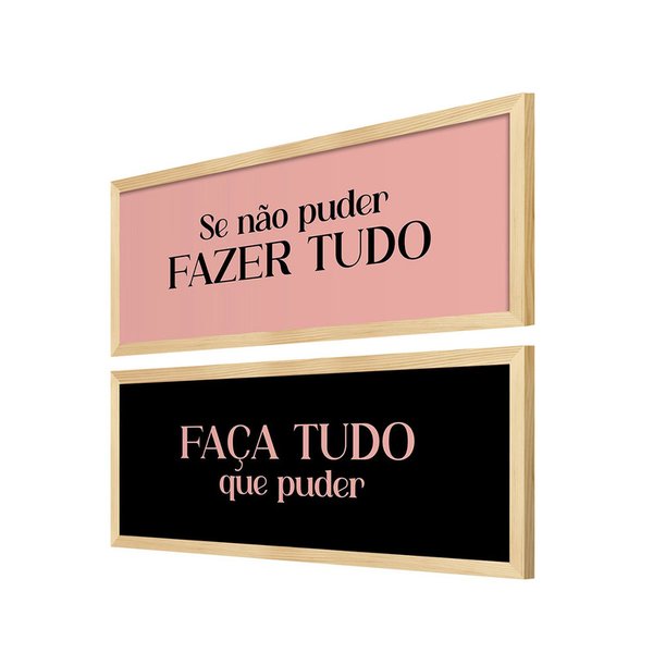 Dupla de Quadros com Moldura Decoração Frases Sala Quarto Dupla de Quadros com Moldura Decoração Frases Sala Quarto