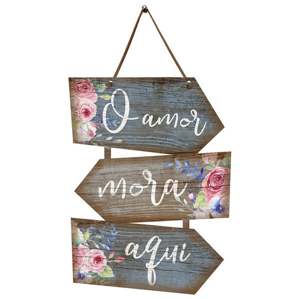 Placa Indicativa para Decoração Flores Amor Frases Sala Placa Indicativa para Decoração Flores Amor Frases Sala