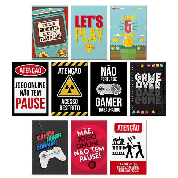 Jogo de 3 Quadros em MDF - Placas Decorativas - Decoração Quarto