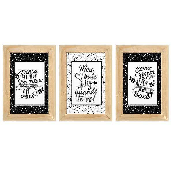 Kit 3 Quadros Decorativos com Frases Quarto de Casal Apaixonado Amor Kit 3 Quadros Decorativos com Frases Quarto de Casal Apaixonado Amor