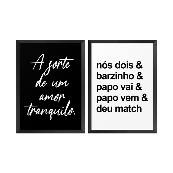 Kit 2 Quadros Decorativos Casal Frases Quarto Amor Kit 2 Quadros Decorativos Casal Frases Quarto Amor
