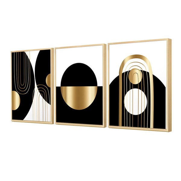 Kit 3 Quadros Decorativos Jogo Geométrico Linhas Formas Sala Kit 3 Quadros Decorativos Jogo Geométrico Linhas Formas Sala