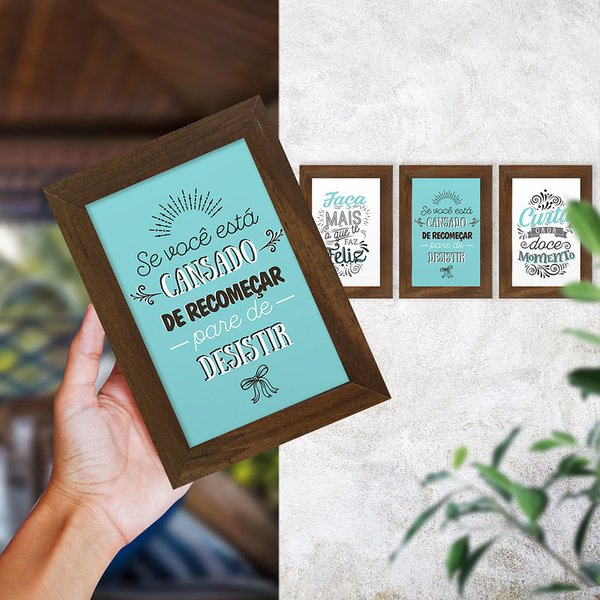 Conjunto 3 Peças Quadros Decorativos Alta Resolução Frases Motivacionais  Casal Perfeito Decoração Kit Quadrinhos Decorativos Decoração de Parede  Cozinha Sala Quarto Escritório Quadro Grande