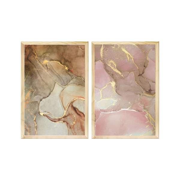 Kit 2 Quadros Mármore Moderno Abstrato Kit 2 Quadros Mármore Moderno Abstrato
