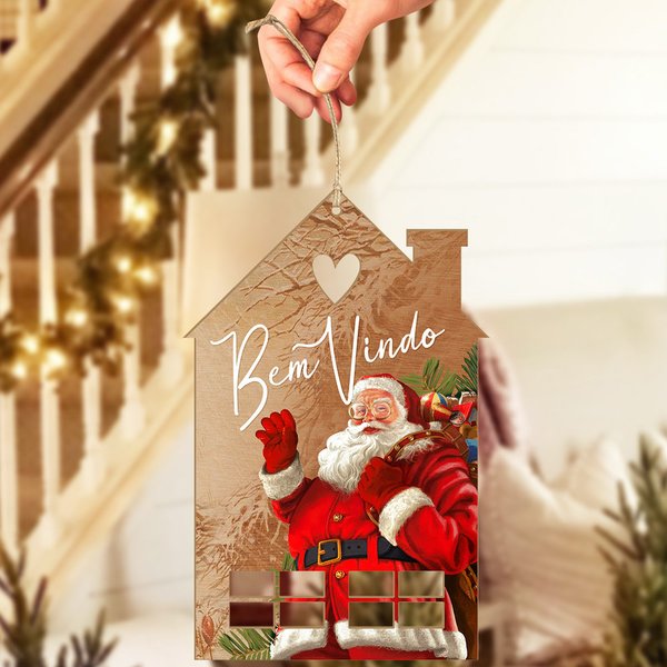 Quadro Árvore De Natal Seja Bem Vindo Decoração Natalina