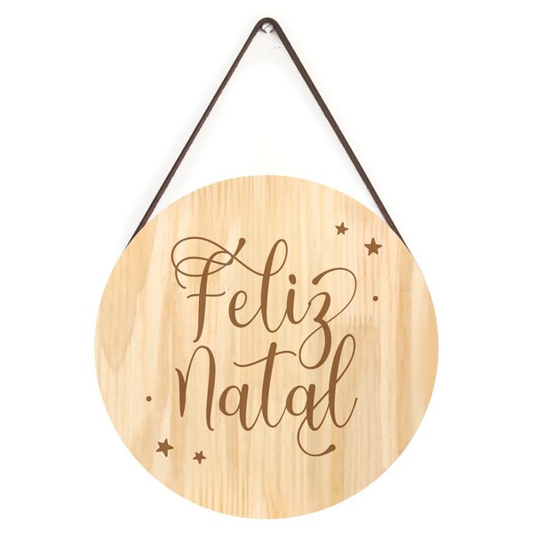 Placa Feliz Natal Mdf