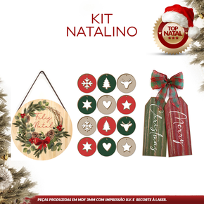 Kit Decoração de Árvore Natal e Enfeites de Porta