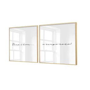 quadro duplo de vidro frase religiosa minimalista