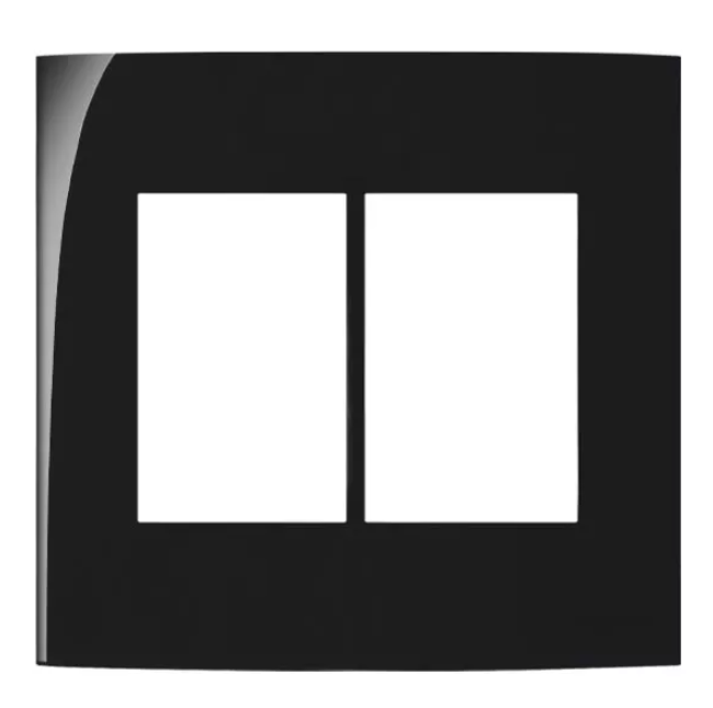 placa 4x4 preto sleek 6 mod