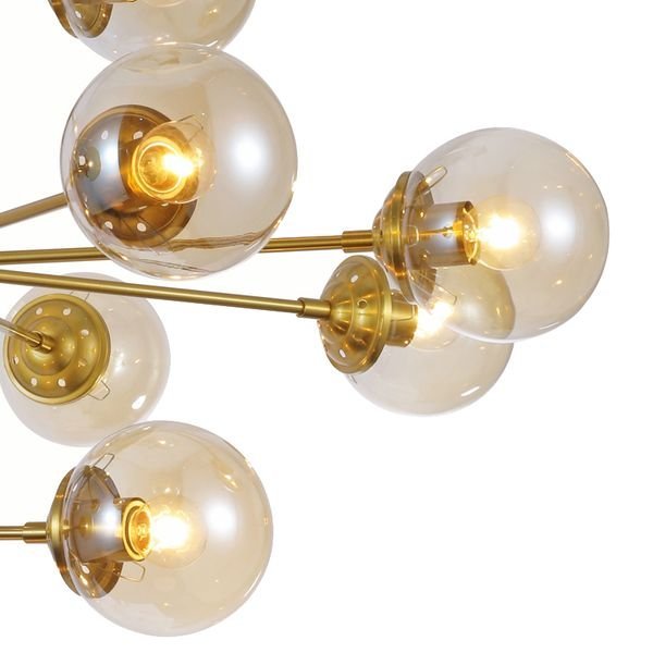 lustre pendente nordecor jabuticaba 2129 bronze e27 bivolt 2