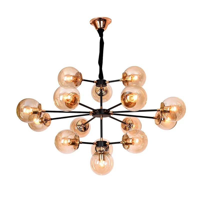 lustre pendente nordecor jabuticaba 2072 preto e27 bivolt 4