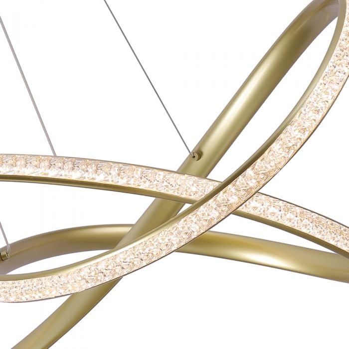 lustre pendente nordecor labra cristal led bivolt 3