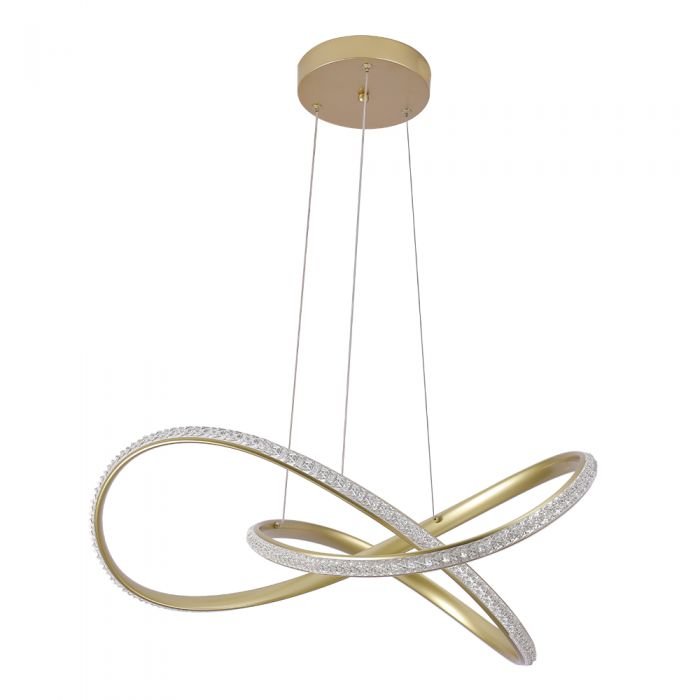 lustre pendente nordecor labra cristal led bivolt